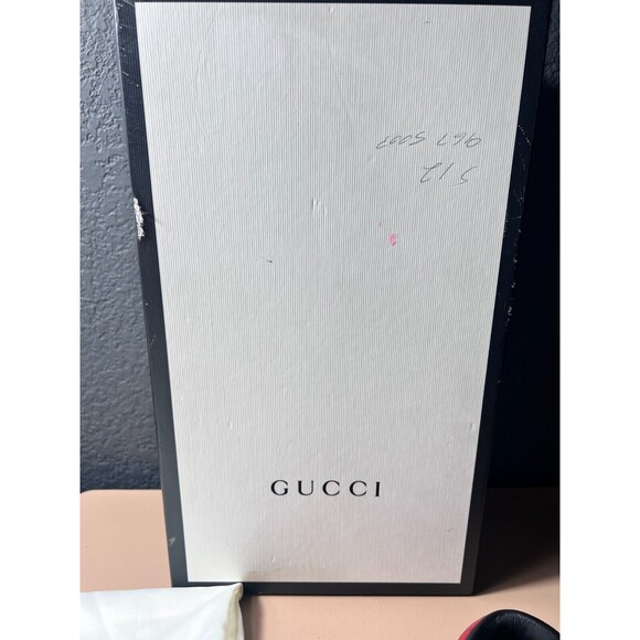 Gucci Ace Leather Lace Up Sneaker M Size 9.5 Black Python Embossed Authenticated - Picture 8 of 15